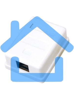 Розетка компьютерная 1-м ОП RJ45 CAT 5E бел. Rexant 03-0121