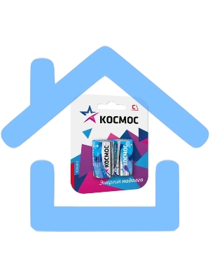 Элемент питания алкалиновый LR LR14 Максимум BP2 (блист.2шт) Космос KOCLR14MAX2BL