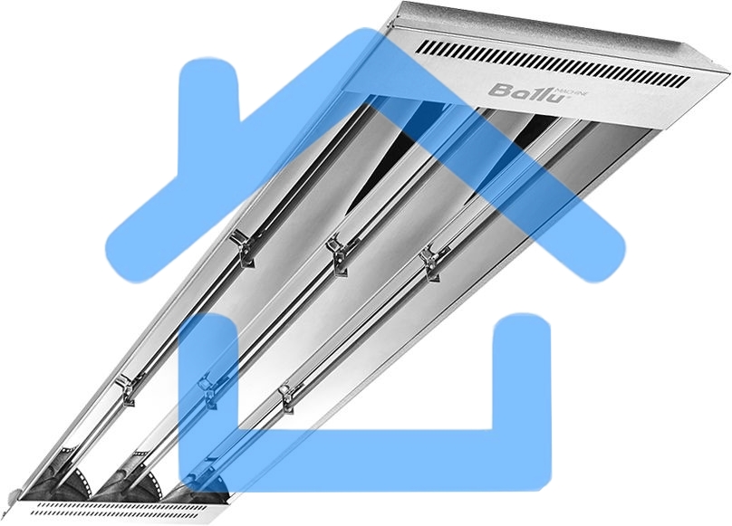 Обогреватель инфракрасный Ballu BIH-Т-4.5 серый, 4500 Вт, 45 м2