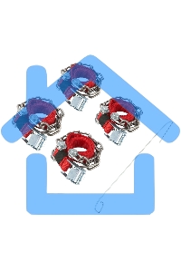 Цепи (браслеты) противоскольжения Rexant для легковых авто (колеса 165-205 мм), к-т 4 шт.