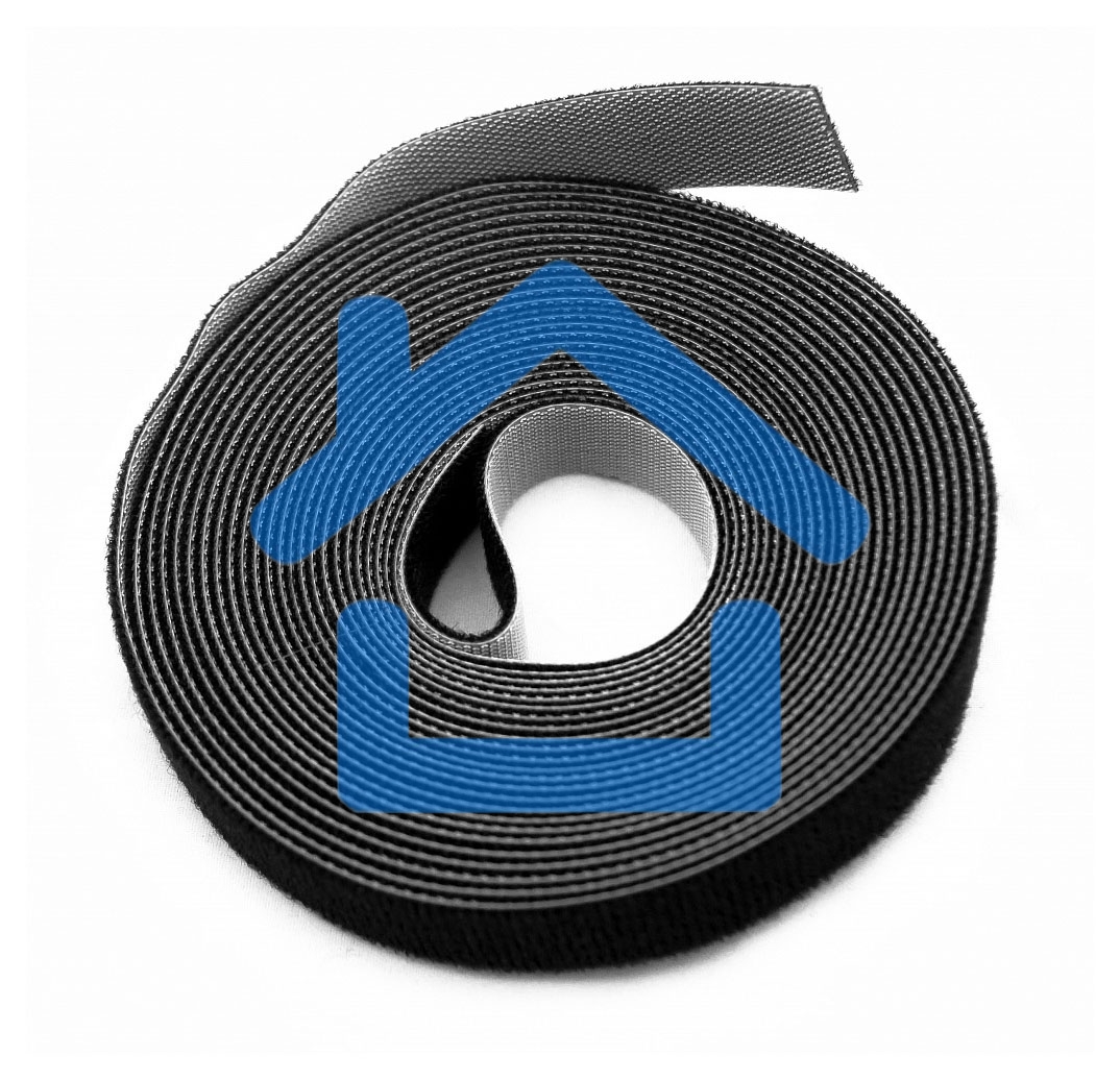 Лента (липучка) Hyperline WASNR-5x25-BK в рулоне, ширина 25 мм, длина 5 м, черная