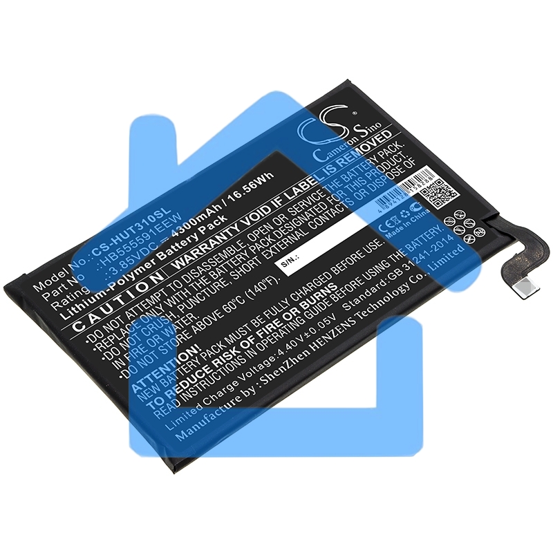 Аккумулятор CameronSino CS-HUT310SL HB555591EEW для Huawei Mate 30 Pro 3.85V / 4300mAh / 16.56Wh