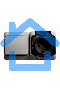 Блок ОП Этюд (1-кл. выкл. + евророз. защ. шторки) IP44 бел. SchE BPA16-241B