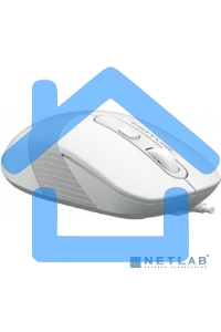 Мышь проводная A4Tech Fstyler FM10 белый/серый, 1600 dpi, USB, кнопки - 4