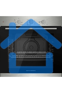 Электрический духовой шкаф Kuppersberg HF 603 BX 60 см, 80 л, High-Tech, 6 режимов, паровая очистка, черный + нерж. сталь