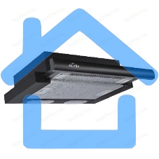 Вытяжка встраиваемая Elikor Интегра 45П-400-В2Л черная, 45 см, 400 куб. м/ч, 55 дБ