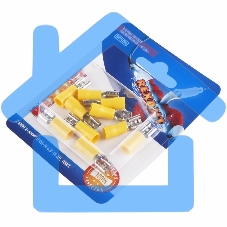 Клемма плоская Rexant, изолированная гнездо - 7.4 мм, 4-6 мм², (РПи-м 6.0-(6.3) / РПИм 5,5-6-0,5 / FDD5.5-250), в упак. 10 шт.