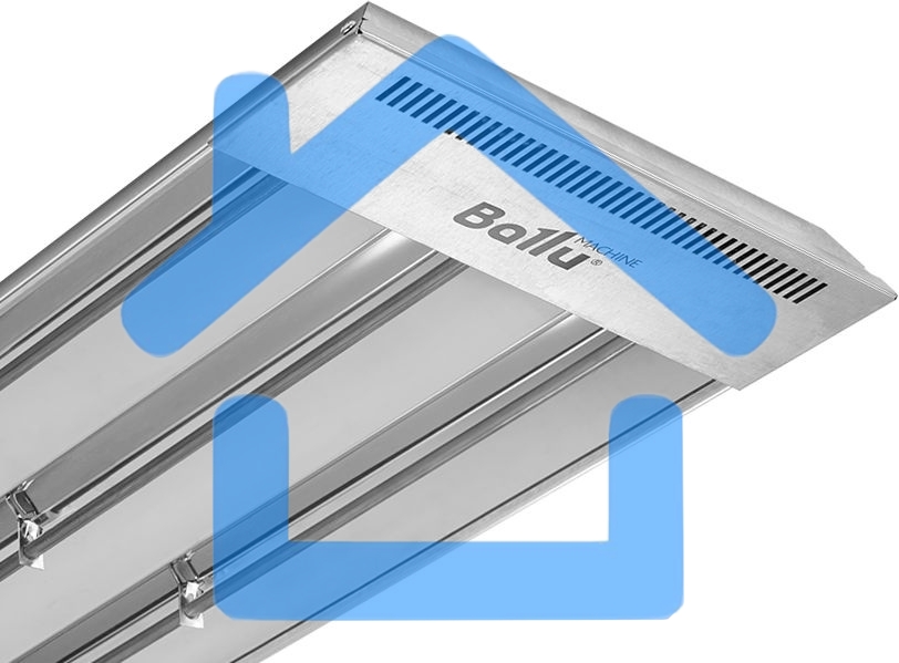 Обогреватель инфракрасный Ballu BIH-Т-4.5 серый, 4500 Вт, 45 м2