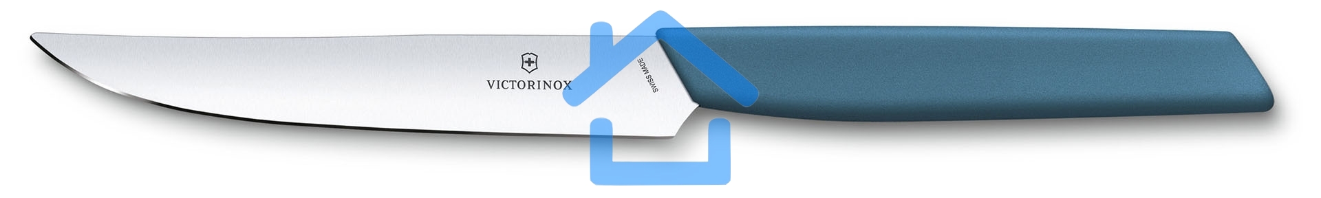 Нож кухонный Victorinox Swiss Modern (6.9006.122) стальной для стейка лезв.120мм прямая заточка синий