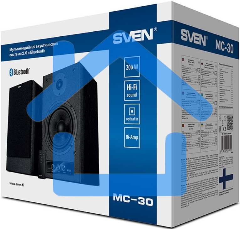 Акустическая система SVEN АС MC-30, черный (200 Вт, Bluetooth, пульт, Optical)