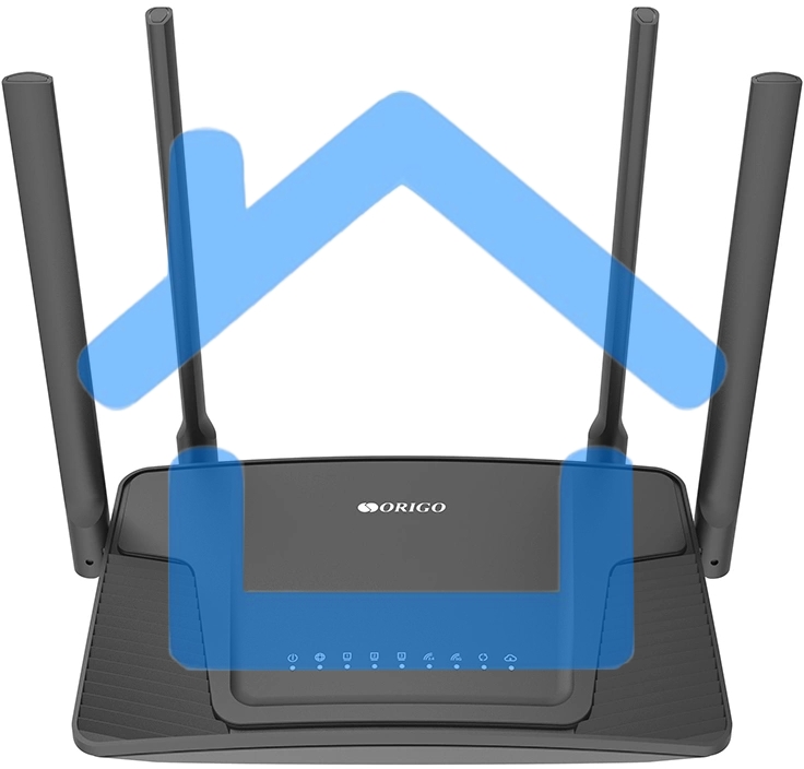 Двухдиапазонный Wi-Fi 6 маршрутизатор AX1500, 1x1000Base-T WAN, 3x1000Base-T LAN, 4 внешние антенны 5 dBi