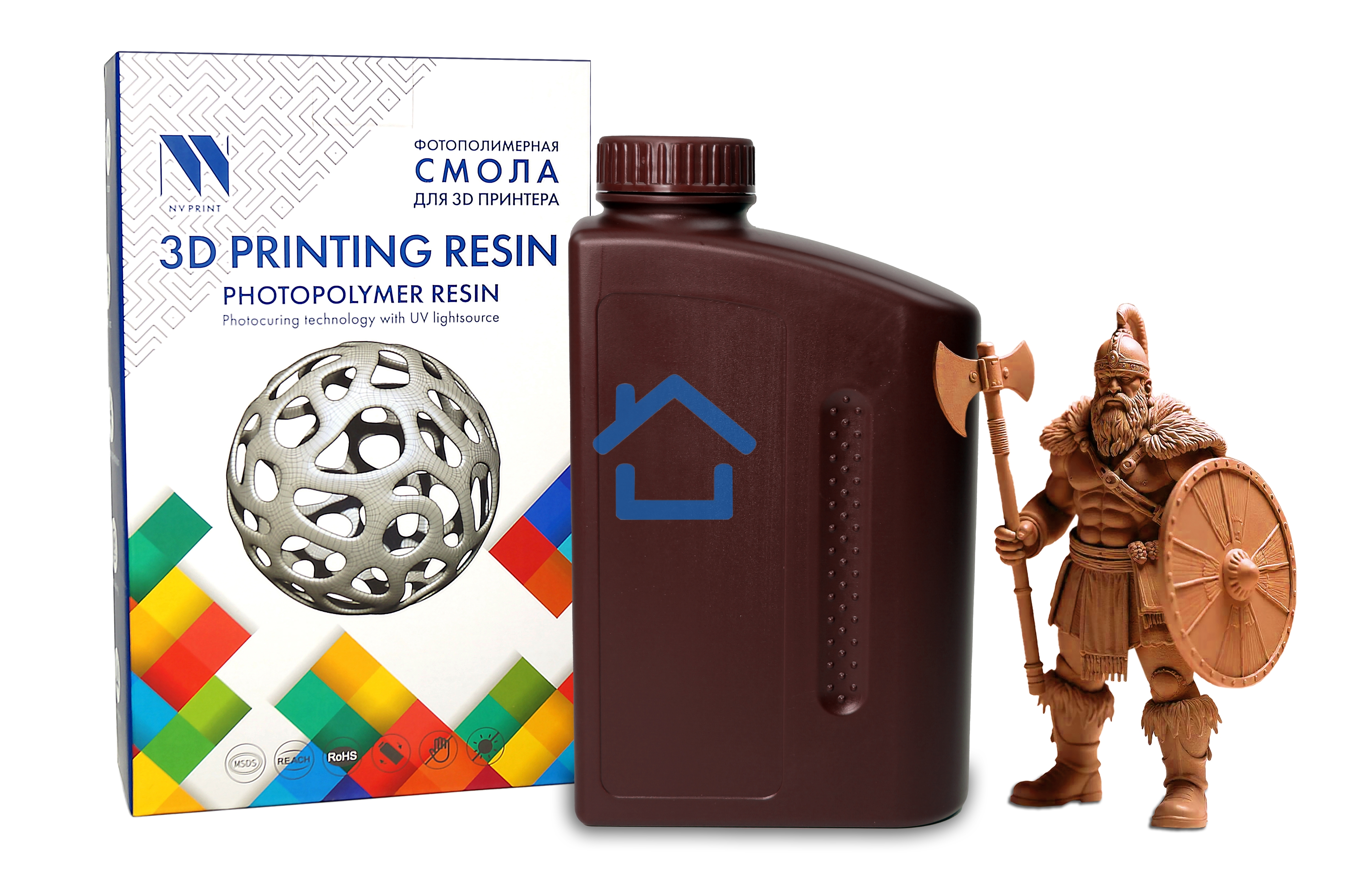 Фотополимерная смола NVPRINT  Red Wax Resine  для 3D печати 1 кг (бут)