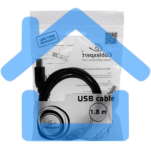Кабель Gembird CCP-USB2-AMBM-6 USB 2.0 кабель PRO для соед. 1.8м AM/BM позол. контакты, пакет