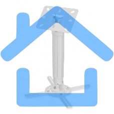 Кронштейн для проектора Buro PR05-W белый макс.13.6кг потолочный поворот и наклон
