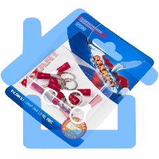 Наконечник кольцевой Rexant изолированный ø10.5 мм, 0.5-1.5мм², НКи 1.5-10 / RV1.25-10, красный, в упак. 10 шт.