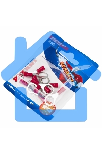 Наконечник кольцевой Rexant изолированный ø10.5 мм, 0.5-1.5мм², НКи 1.5-10 / RV1.25-10, красный, в упак. 10 шт.