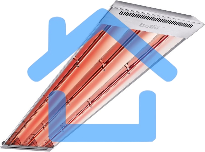 Обогреватель инфракрасный Ballu BIH-Т-4.5 серый, 4500 Вт, 45 м2