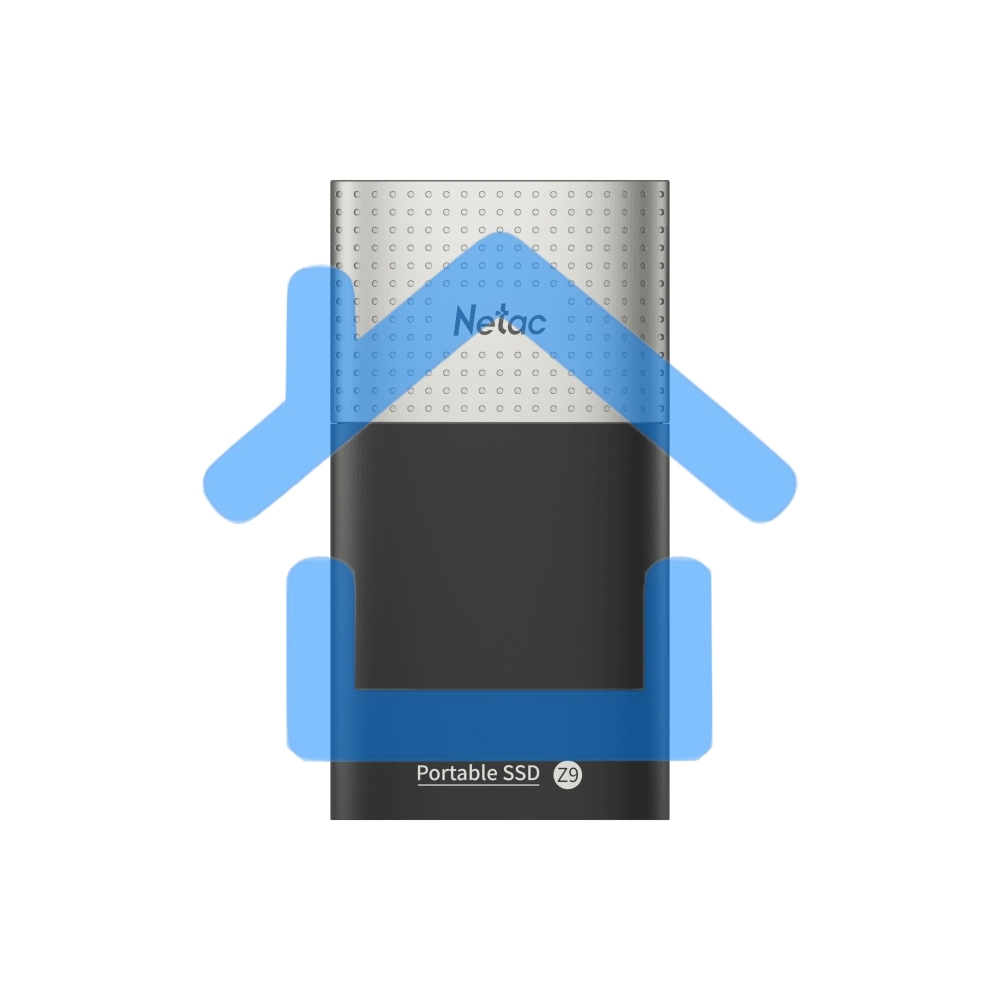 Накопитель SSD External Netac 2.0Tb Z9 <NT01Z9-002T-32BK> (USB3.2, up to 550/480MBs, 90х47.5х11.5mm, Aluminium+Plastic)