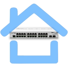 Коммутатор Mikrotik CRS326-24G-2S+IN with 800 MHz CPU, 512MB RAM, 24xGigabit LAN, 2xSFP+ cages, RouterOS L5 or SwitchOS (dual boot), desktop case, PSU