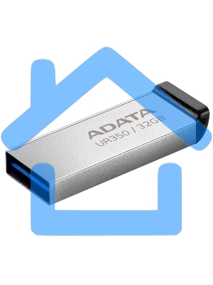 Флешка USB ADATA UR350 (UR350-32G-RSR/BK), 32 Gb, USB 3.2, R/W 100/15, серебристый/черный
