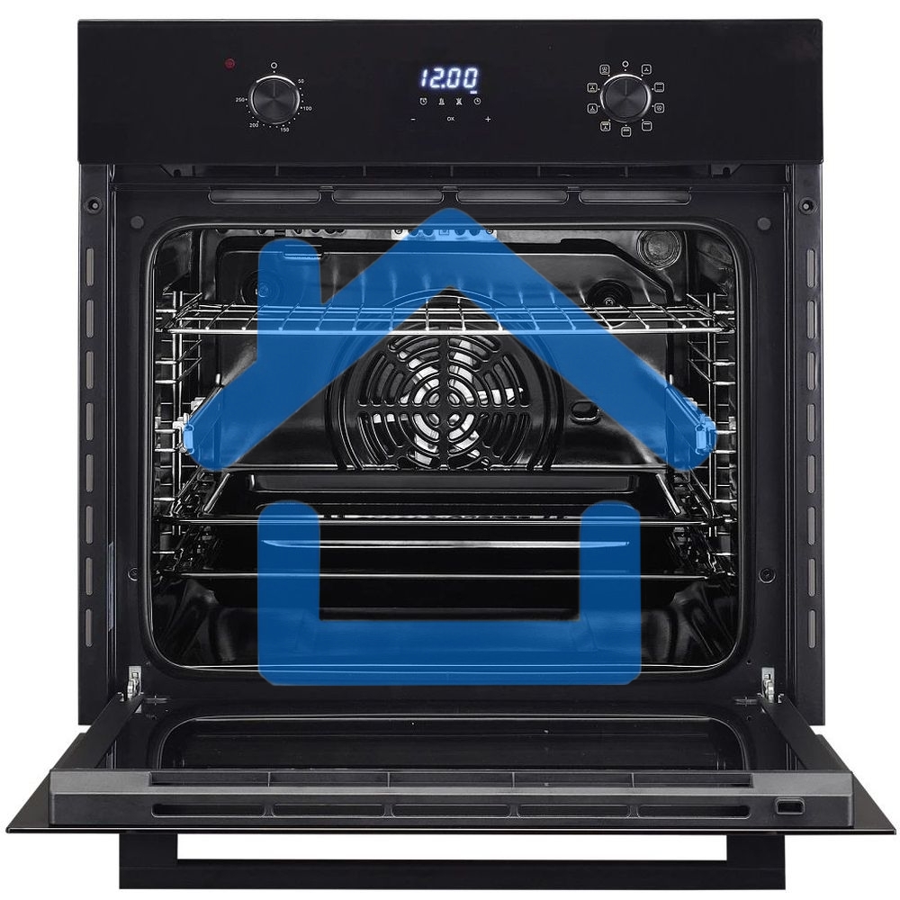 Встраиваемый духовой шкаф MONSHER MOE 6193 Noir, электрический, High-Tech, 60 см, объем 72 л, 9 режимов, дисплей, таймер, телескопические направляющие на 1 уровень, черный