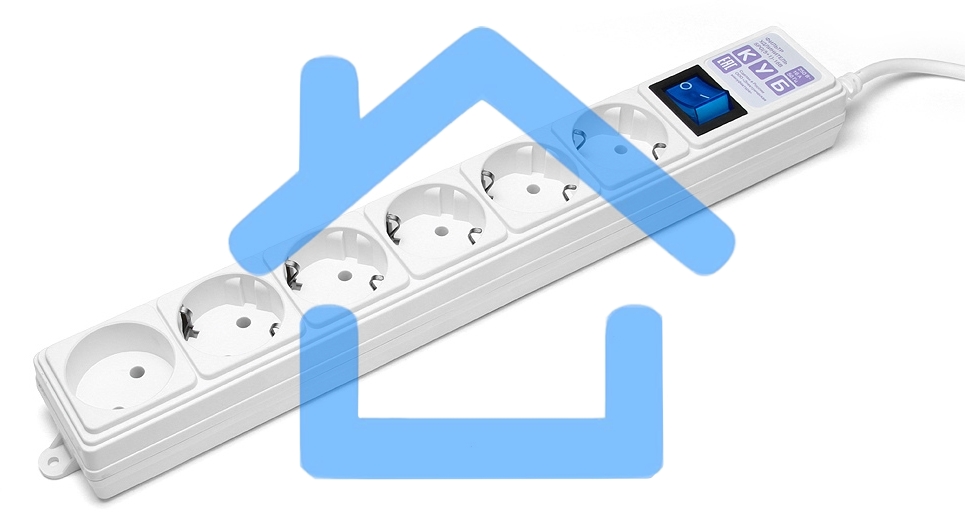 Сетевой фильтр Power Cube 1,9 м 6 розеток (белый) 16B/3,5кВт