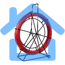 Протяжка кабельная (УЗК в тележке), стеклопруток d=11,0 мм, 50 м красная