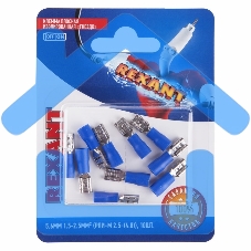 Клемма плоская Rexant, изолированная гнездо - 5.6 мм, 1.5-2.5 мм², (РПи-м 2.5-(4.8) / РПИм 2-5-0,8 / FDD2-187(5)), в упак. 10 шт.