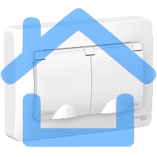 Розетка 2-м СП BLANCA 16А 250В с защ. крышкой защ. шторки с заземл. IP44 бел. SchE BLNRS441121 Розетка 2-м СП BLANCA 16А 250В с защ. крышкой защ. шторки с заземл. IP44 бел. SchE BLNRS441121