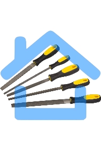 Набор STAYER: Напильники с двухкомпонентной рукояткой,плоский,полукруглый,трехгранный,квадратный,круглый,№2,200мм (1682-20-H5_z01)