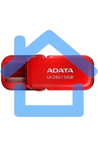 Флешка USB ADATA UV240 (AUV240-32G-RRD), 32 Gb, USB 2.0, R/W 15/5, красный