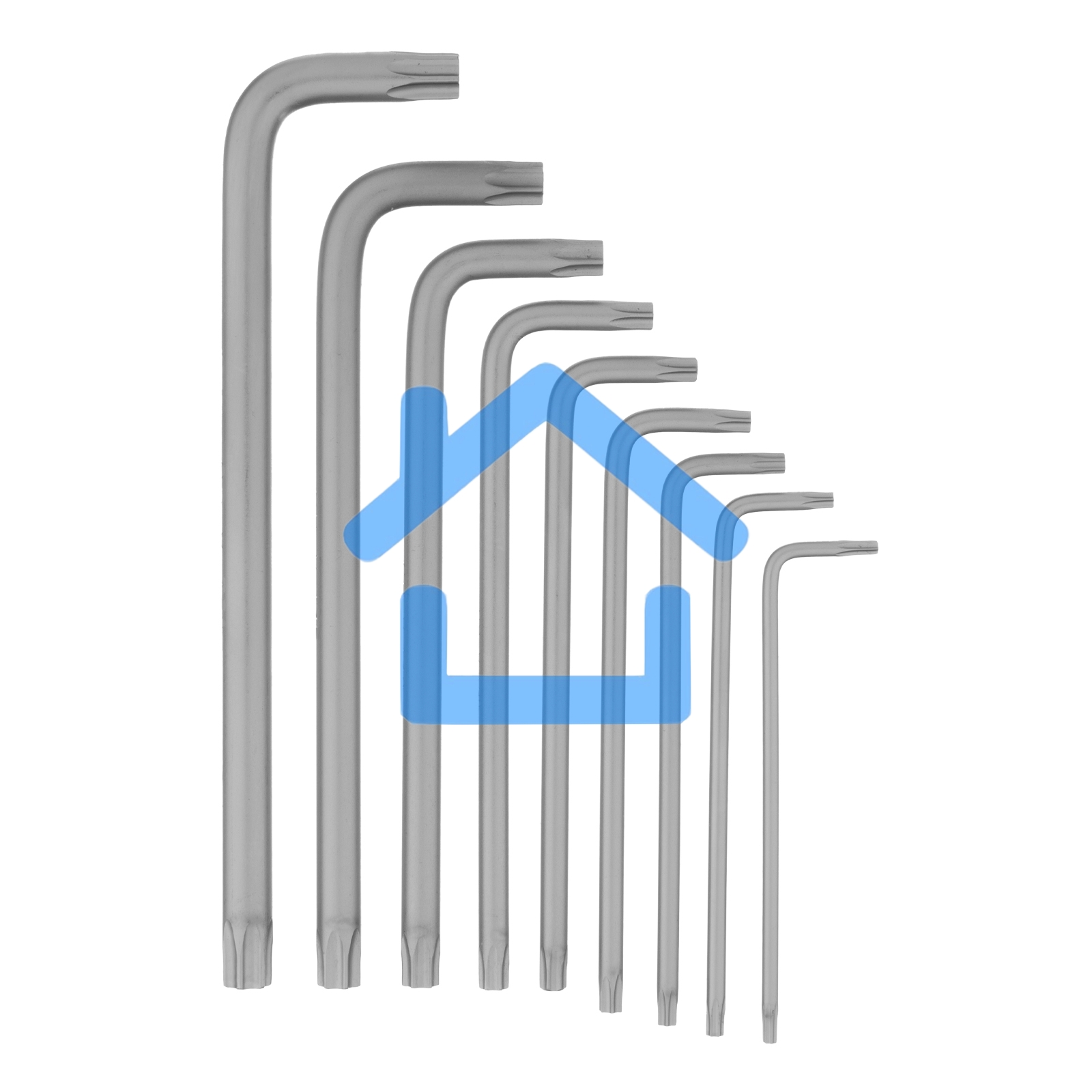 Набор ключей имбусовых Torx-Tempered Сибртех TT10-50, CrV, 9 шт., удлиненные