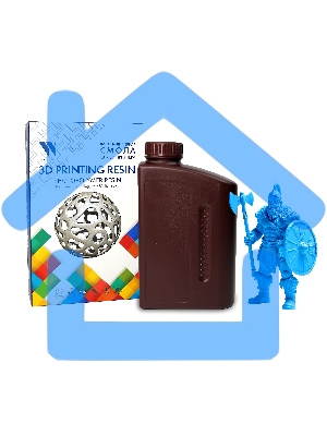Фотополимерная смола NVPRINT Standard Resin Clear Blue для 3D печати 1 кг (бут)