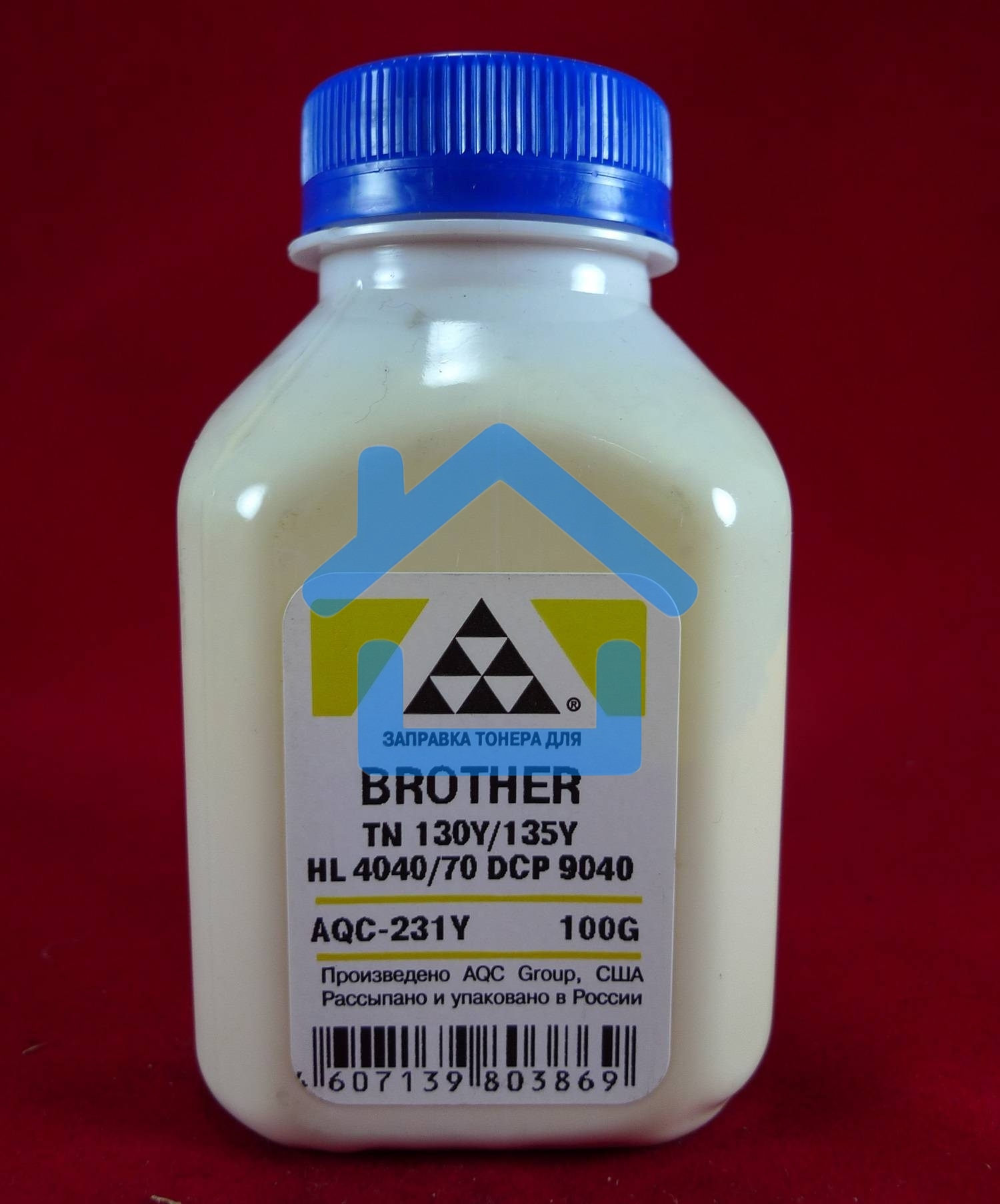 Тонер Brother TN 130Y/135Y HL 4040/50/70/DCP 9040 yellow (фл.100г.) AQC, фас.Россия
