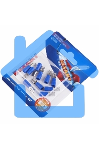 Клемма плоская Rexant, изолированная гнездо - 5.6 мм, 1.5-2.5 мм², (РПи-м 2.5-(4.8) / РПИм 2-5-0,8 / FDD2-187(5)), в упак. 10 шт.