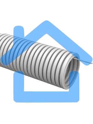 Труба гофрированная ПВХ d16мм с зондом сер. (уп.10м) ИЭК CTG20-16-K41-010I