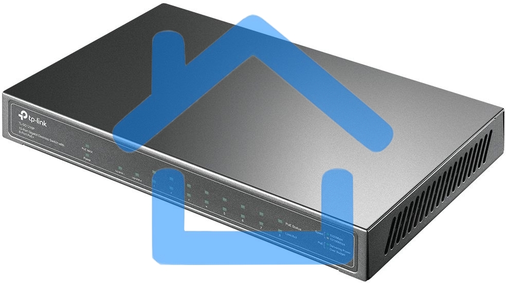 Коммутатор TP-Link TL-SG1210P 10-портовый гигабитный настольный с 8 портами PoE+ SMB