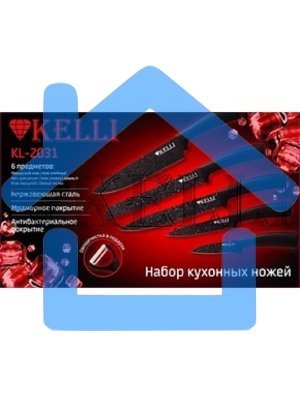 Набор ножей KELLI KL-2031 с мраморным покрытием 6 предметов (1х10)