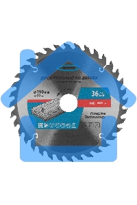 Пильный диск по дереву ф190 х 30 мм, 36 зубьев Gross