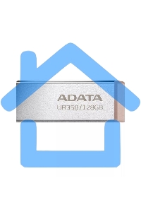 Флешка USB ADATA UR350 (UR350-128G-RSR/BG), 128 Gb, USB 3.2, R/W 100/15, серебристый/коричневый
