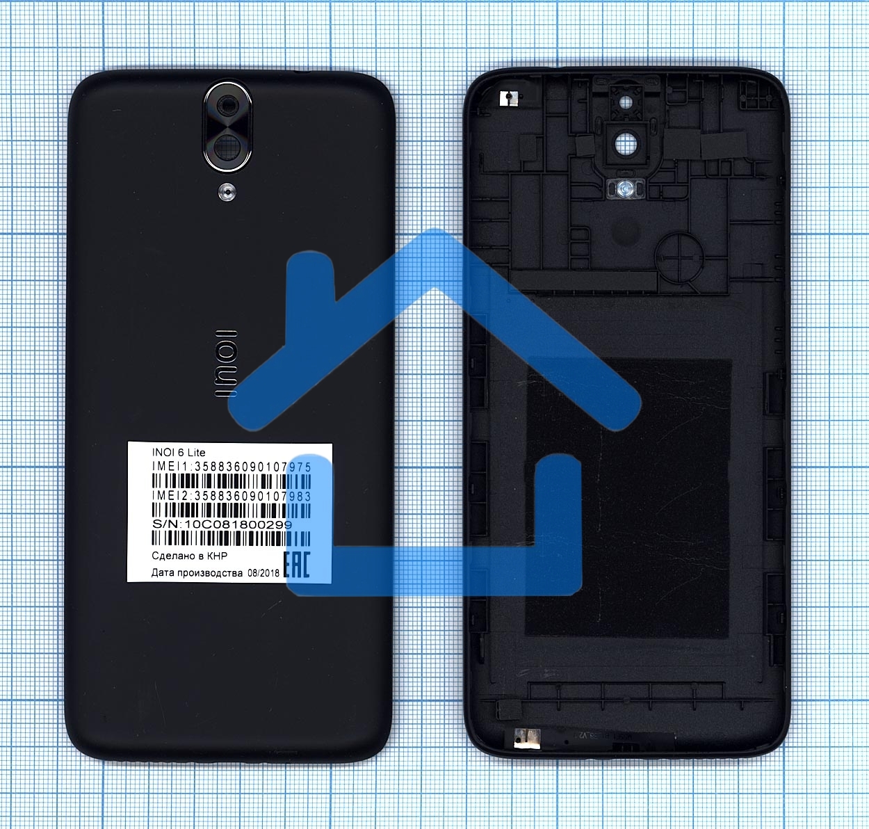 Задняя крышка для Inoi 6 Lite черный