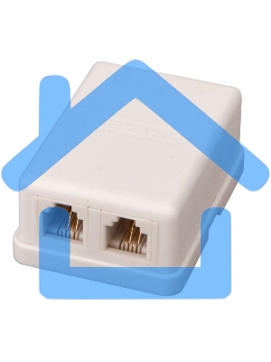 Розетка телефонная 2-м ОП RJ11 бел. Rexant 03-0002