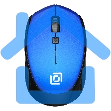 Мышь беспроводная Oklick 488MW синий/черный, 1600 dpi, радиоканал, USB, кнопки - 4