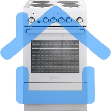 Плита электрическая De Luxe 5004.16э 012 серый, конфорок 4 шт, духовка 46 л, гриль, 50 см x 85 см x 50 см