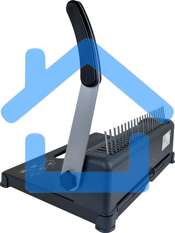 Переплетчик ГЕЛЕОС БП-12 на пластиковую пружину, А4, ручная перфорация 12 листов, переплет макс до 500 л., глубина перфорации 3,5-5,5 мм