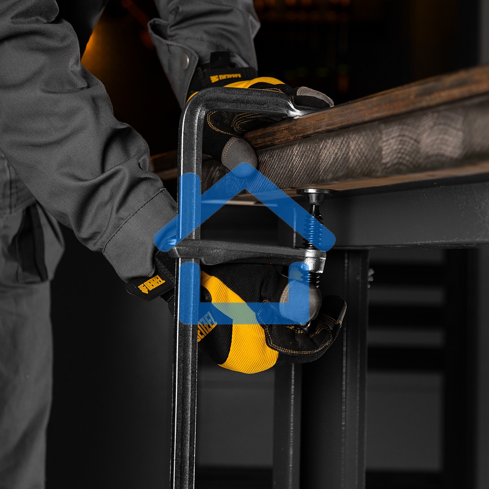 Струбцина Denzel F-образная, 100x600 мм, кованая