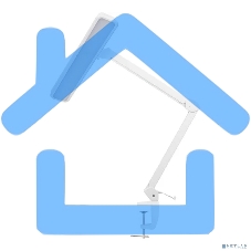 Лампа настольная бестеневая на струбцине Rexant ECO light, 324 SMD LED с диммером, теплый/холодный цвет свечения, белая