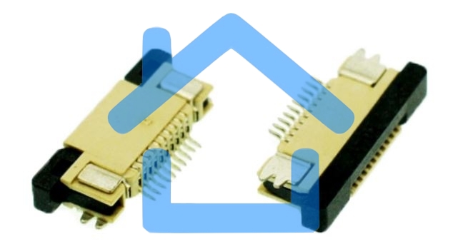 Разъем FPC  Half Coverage Top Contact 0.5K-BS-12PWB 12 pin высота 2мм шаг 0,5мм