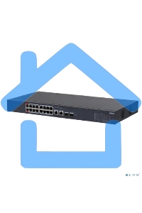 Коммутатор Dahua DH-CS4218-16ET-190 (L2) 16x100Мбит/с 2x1Гбит/с 2xКомбо(1000BASE-T/SFP) 2SFP 16PoE 190W управляемый