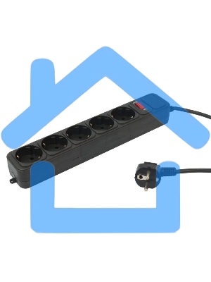 Сетевой фильтр PC Pet AP01006-5-BK 5м (5 розеток) черный